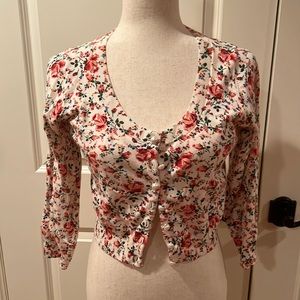 NWT Vintage betsey Johnson, cardigan sweater, 100% cotton, pearl buttons